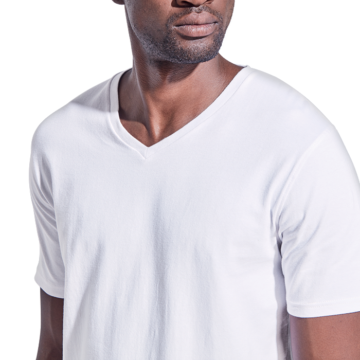 170g Slim Fit V-Neck T-Shirt Mens - Image 3