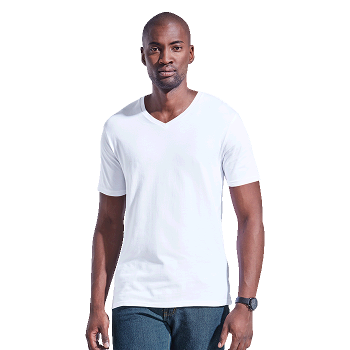 170g Slim Fit V-Neck T-Shirt Mens - Image 2