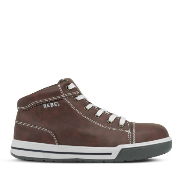 Rebel Hi Top Safety Boot Brown