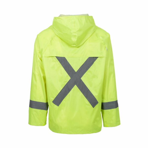 Rubberised Hi Viz Reflective Lime Rain Suit - Image 2