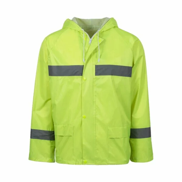 Rubberised Hi Viz Reflective Lime Rain Suit