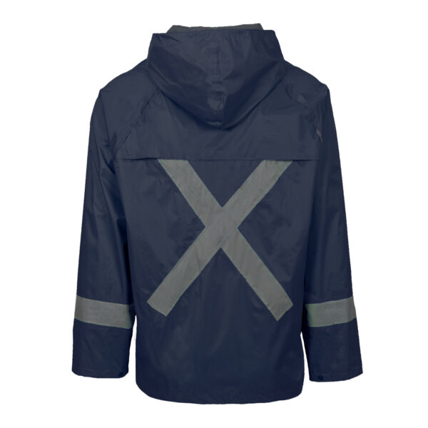 Rubberised Hi Viz Reflective Navy Rain Suit - Image 2